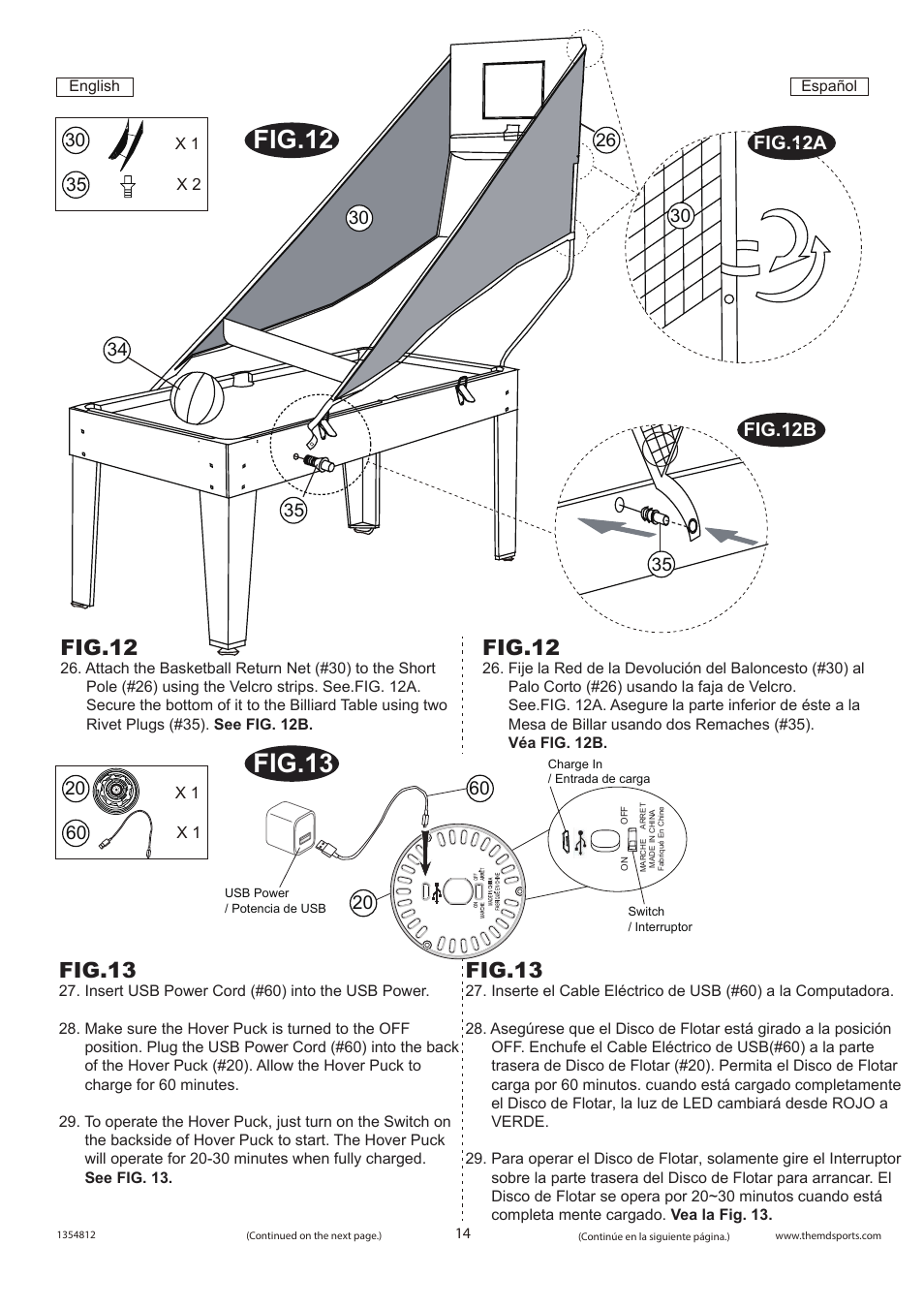 Fig.12, Fig.13 | Medal Sports WMUS1354812 User Manual | Page 15 / 16