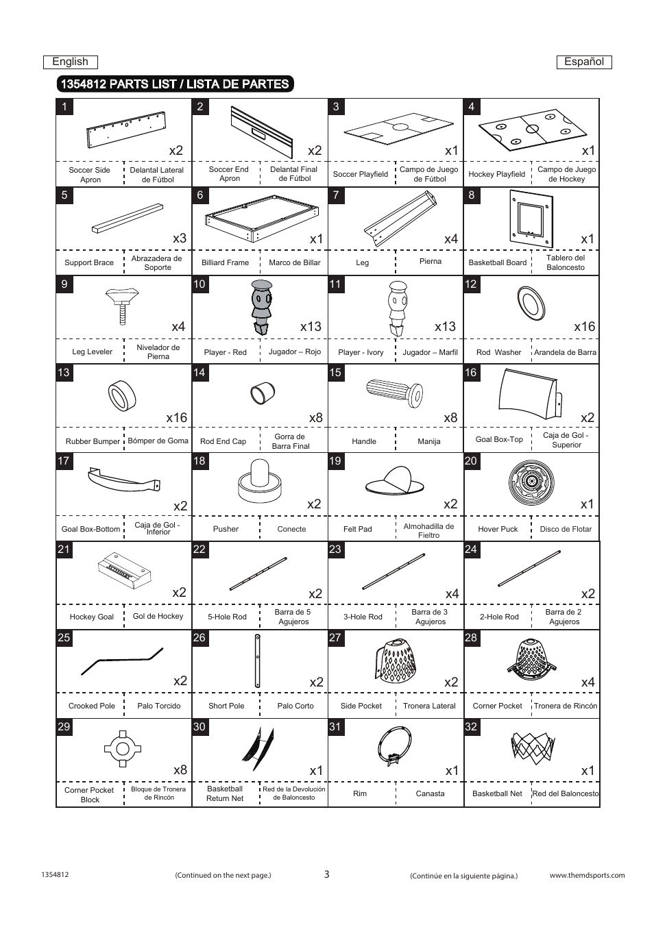 X2 x1 | Medal Sports WMUS1354812 User Manual | Page 4 / 16