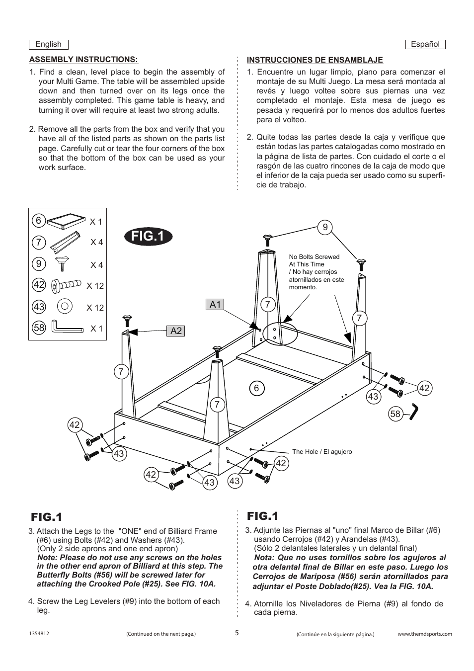 Fig.1 | Medal Sports WMUS1354812 User Manual | Page 6 / 16