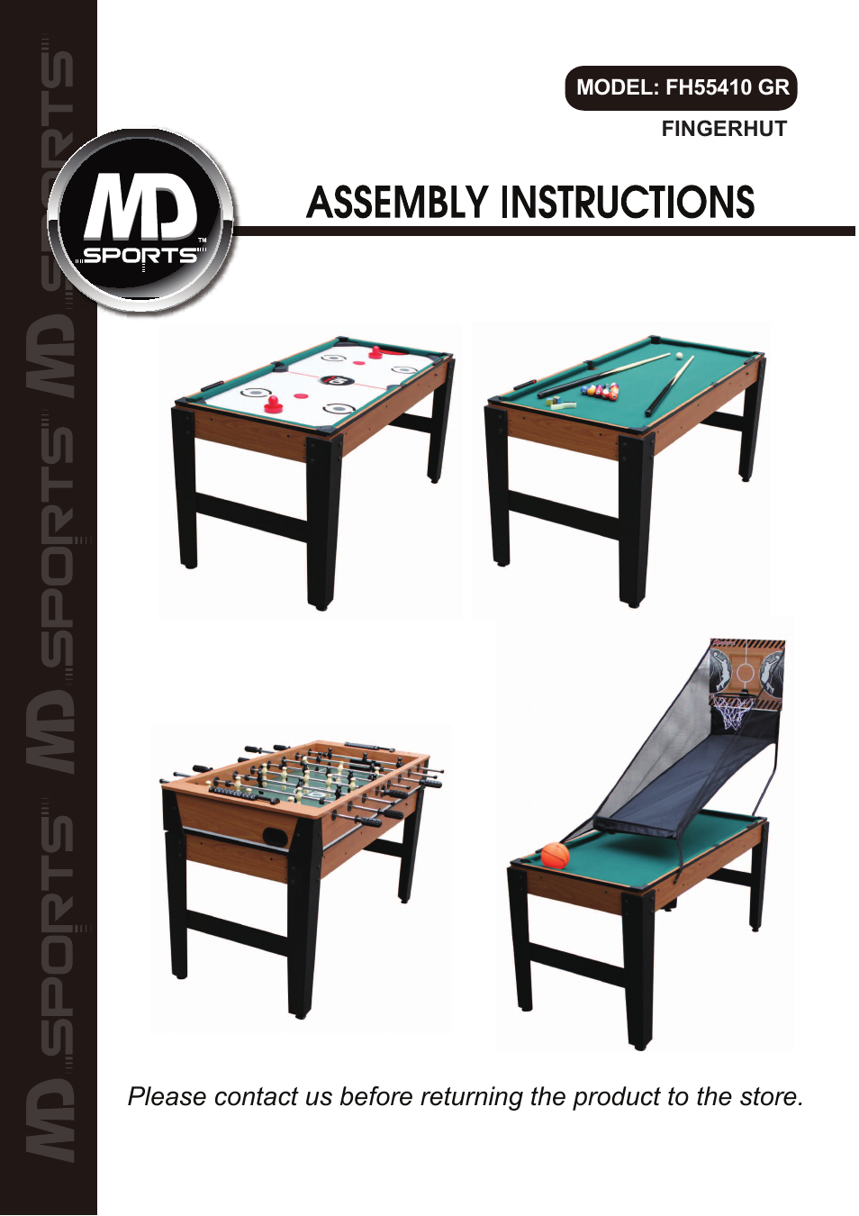 Medal Sports FH55410GR User Manual | 12 pages