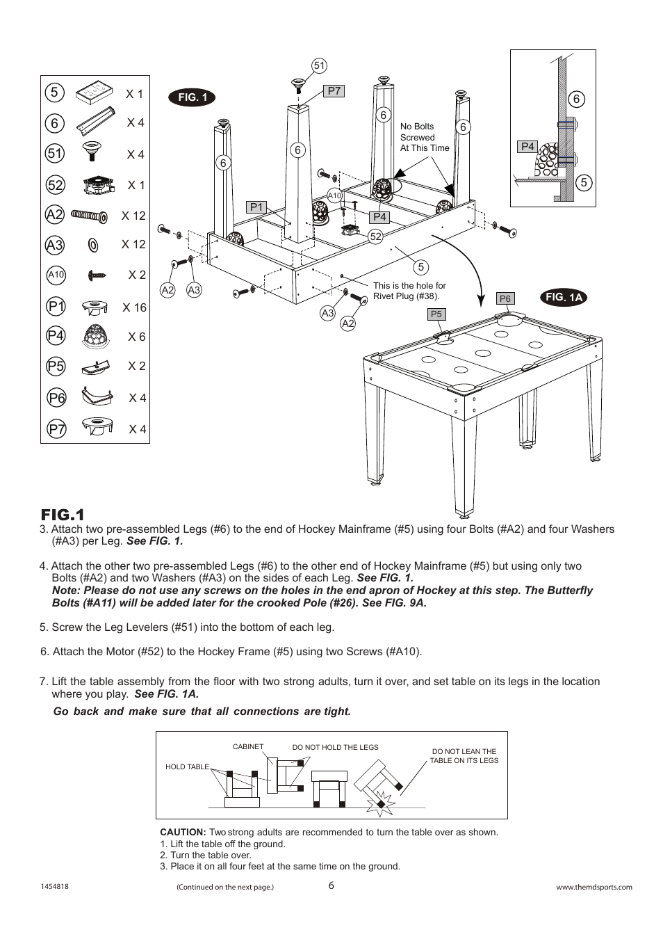 Fig.1, P1 p4 | Medal Sports FH1454818 User Manual | Page 7 / 13