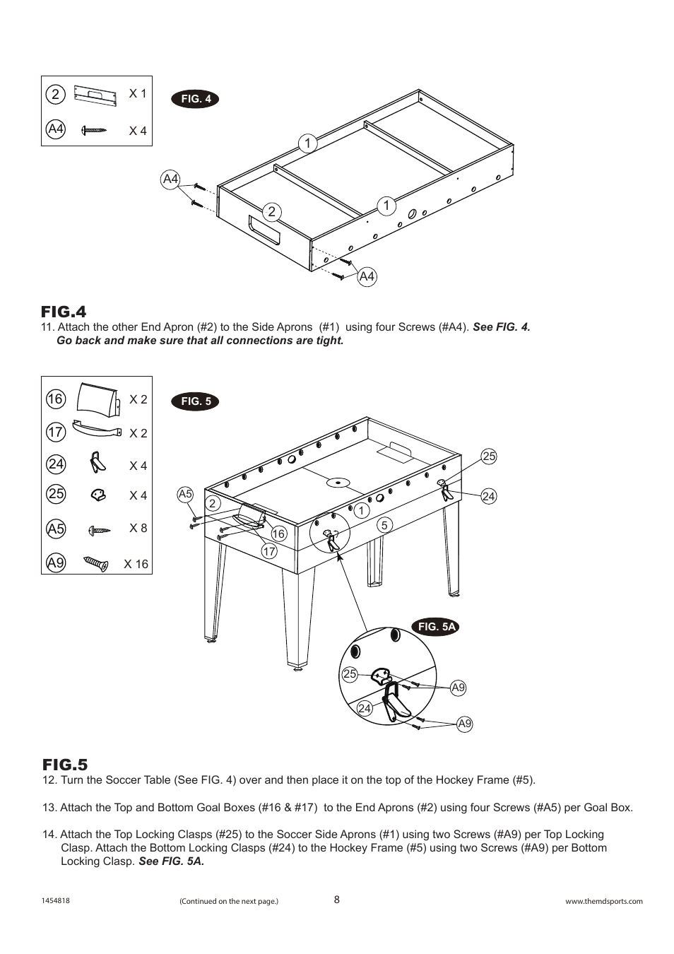 Fig.4, Fig.5 | Medal Sports FH1454818 User Manual | Page 9 / 13