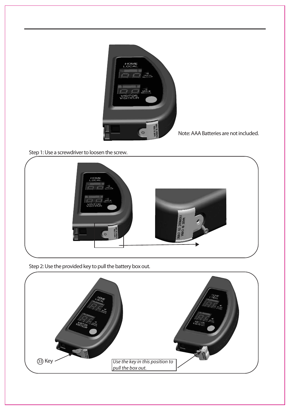 Batteries replacement instructions | Medal Sports DH44109 User Manual | Page 13 / 15