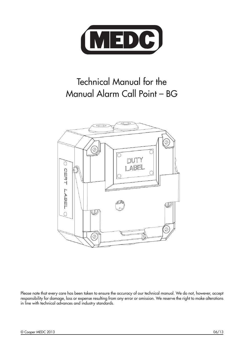 MEDC BG User Manual | 8 pages