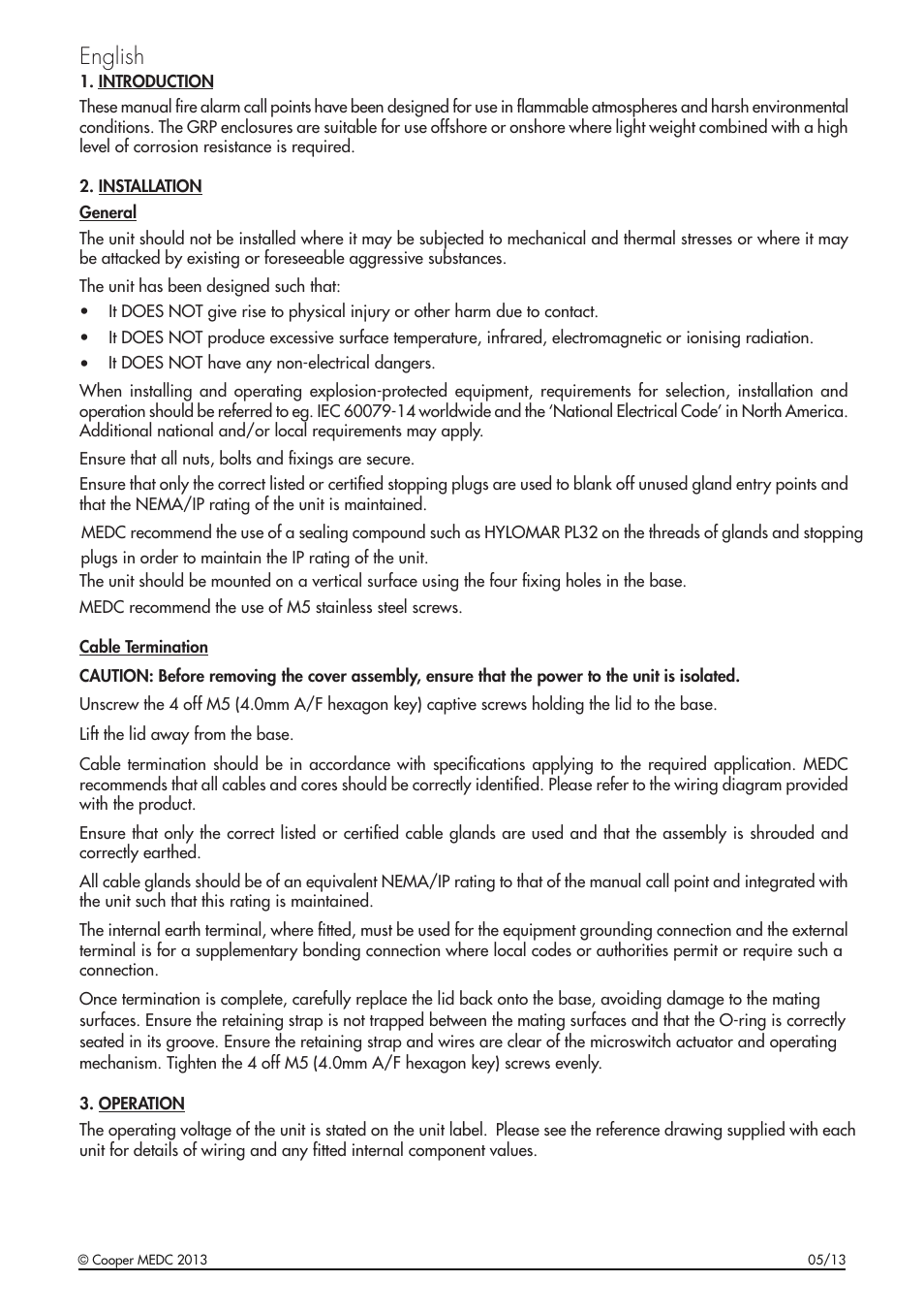 English | MEDC BG User Manual | Page 3 / 24