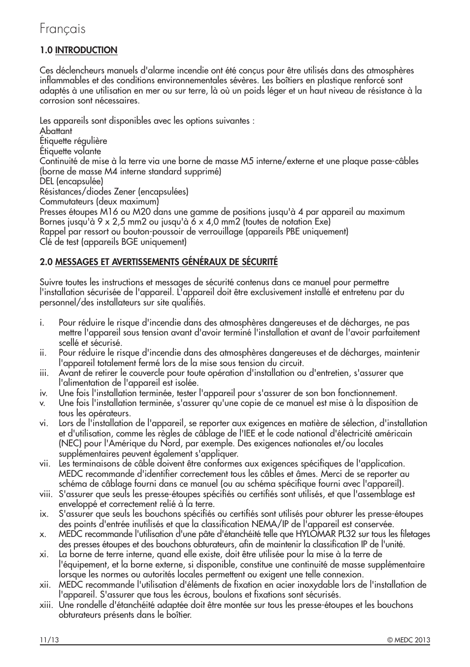 Français | MEDC BG User Manual | Page 10 / 32