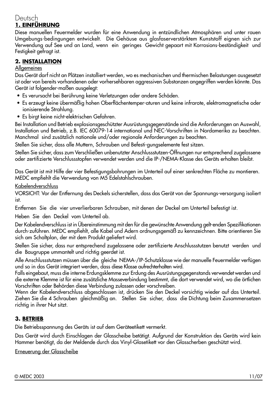 Deutsch | MEDC BG2 User Manual | Page 7 / 12
