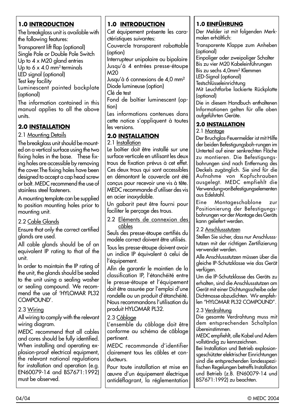 MEDC BG3 User Manual | Page 2 / 8