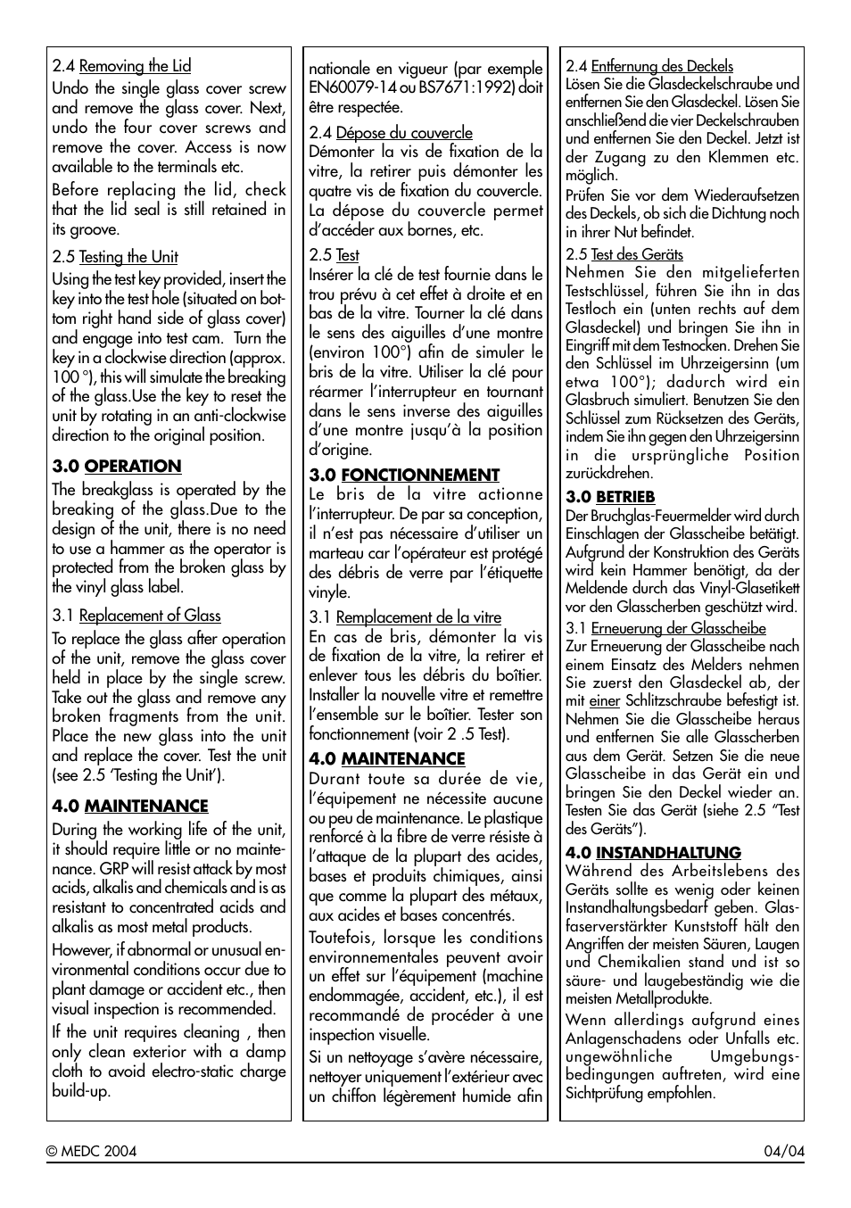 MEDC BG3 User Manual | Page 3 / 8