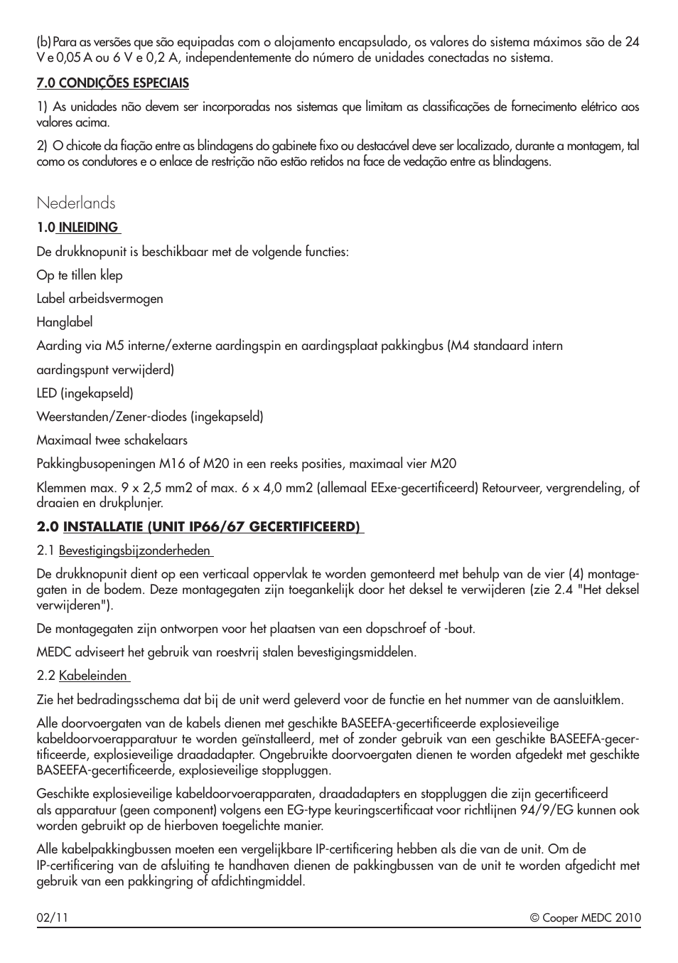 Nederlands | MEDC PB User Manual | Page 10 / 12