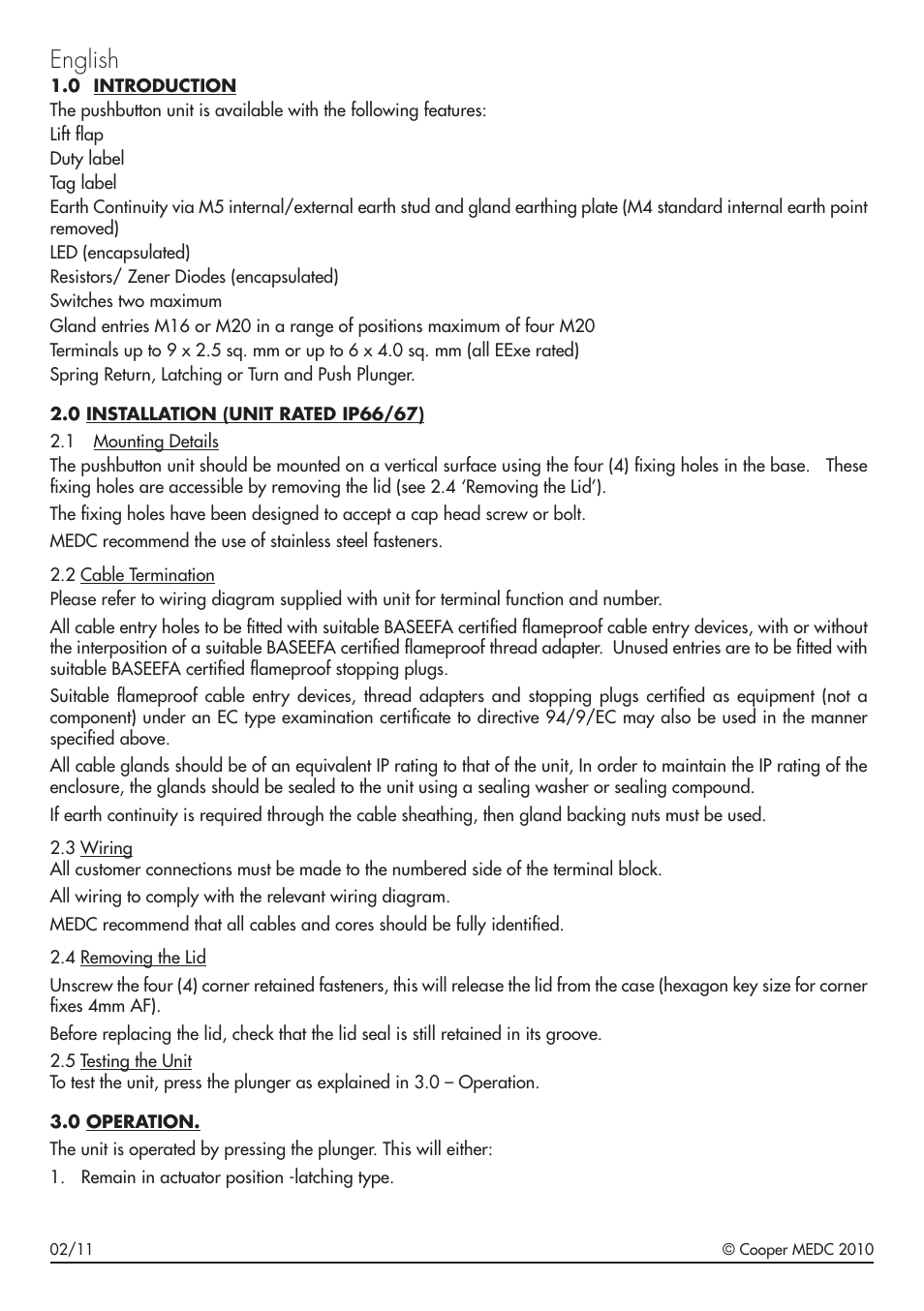 English | MEDC PB User Manual | Page 2 / 12