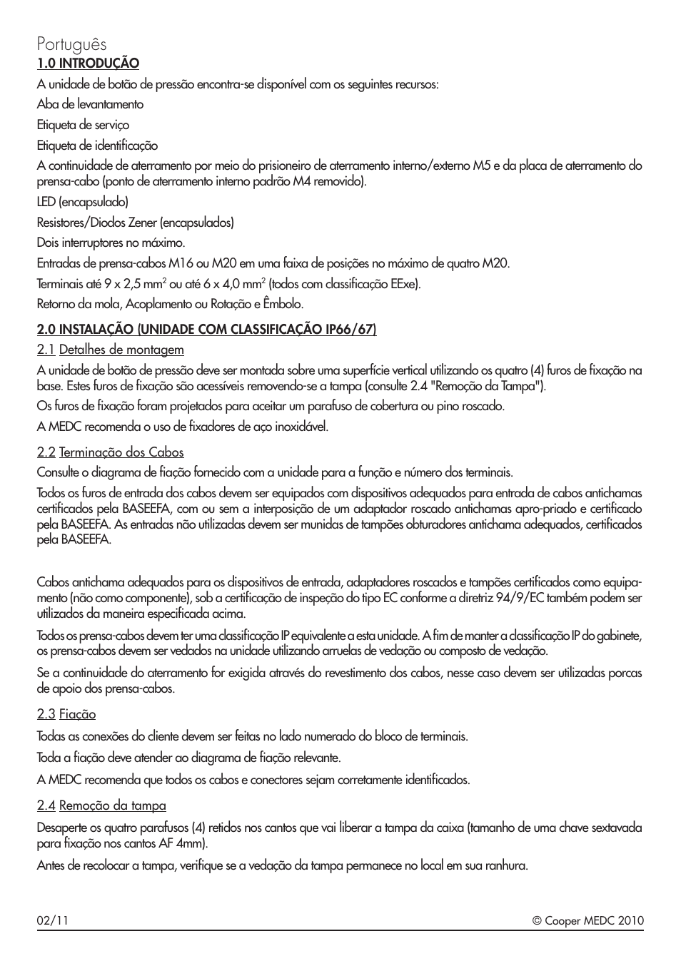 Português | MEDC PB User Manual | Page 8 / 12