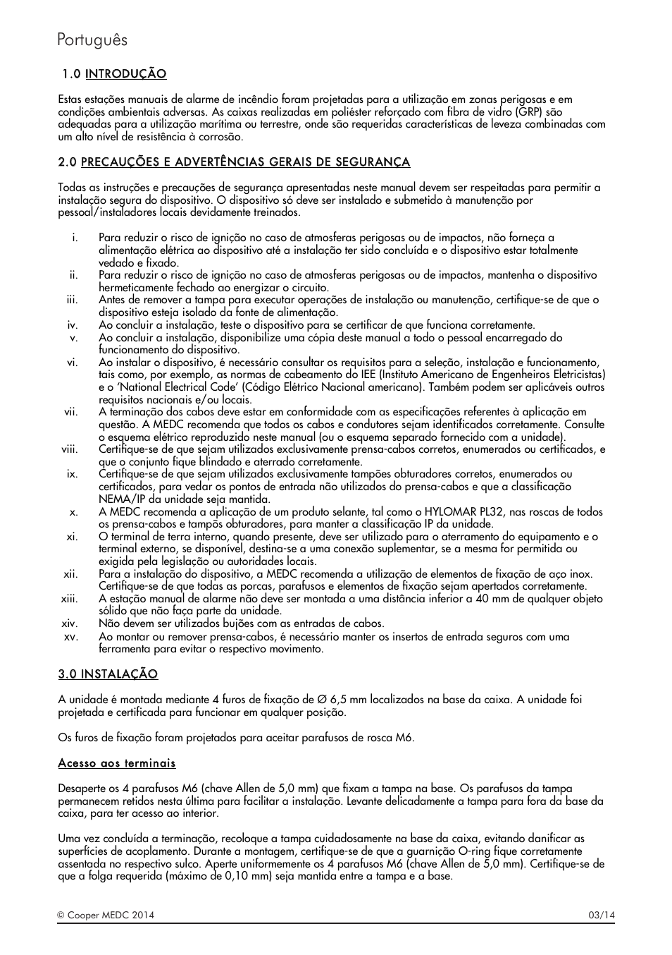 Português | MEDC PH1 User Manual | Page 15 / 20