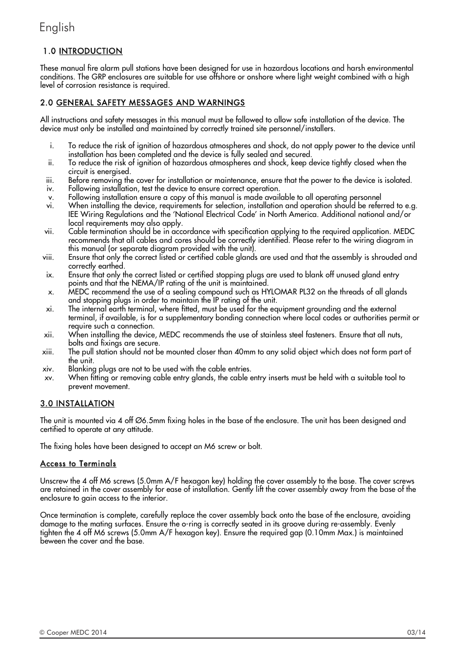 English | MEDC PH1 User Manual | Page 3 / 20
