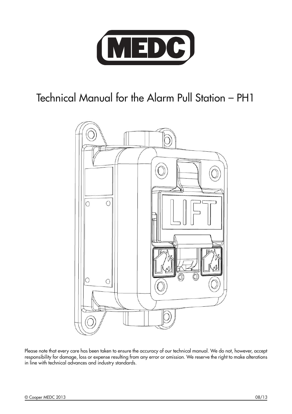 MEDC PH1 User Manual | 8 pages