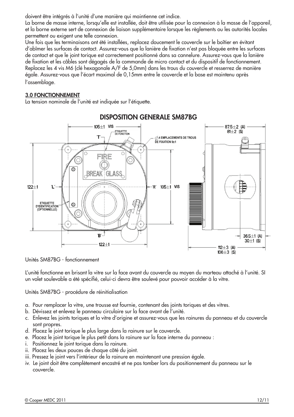 Disposition generale sm87bg | MEDC SM87BG User Manual | Page 13 / 28