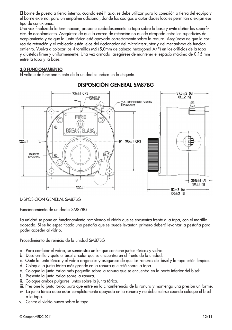 Disposición general sm87bg | MEDC SM87BG User Manual | Page 21 / 28