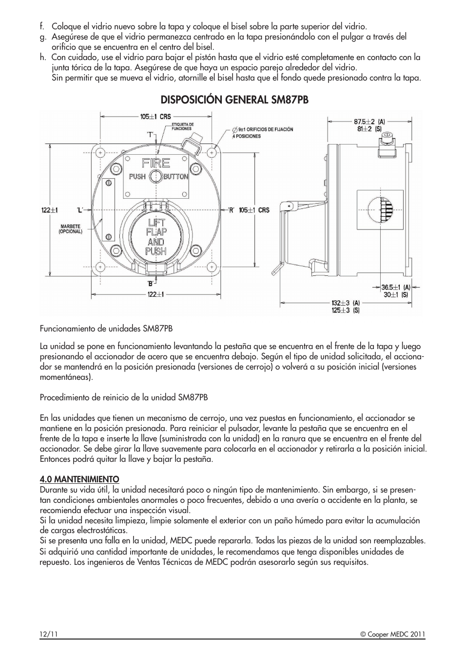 Disposición general sm87pb | MEDC SM87BG User Manual | Page 22 / 28