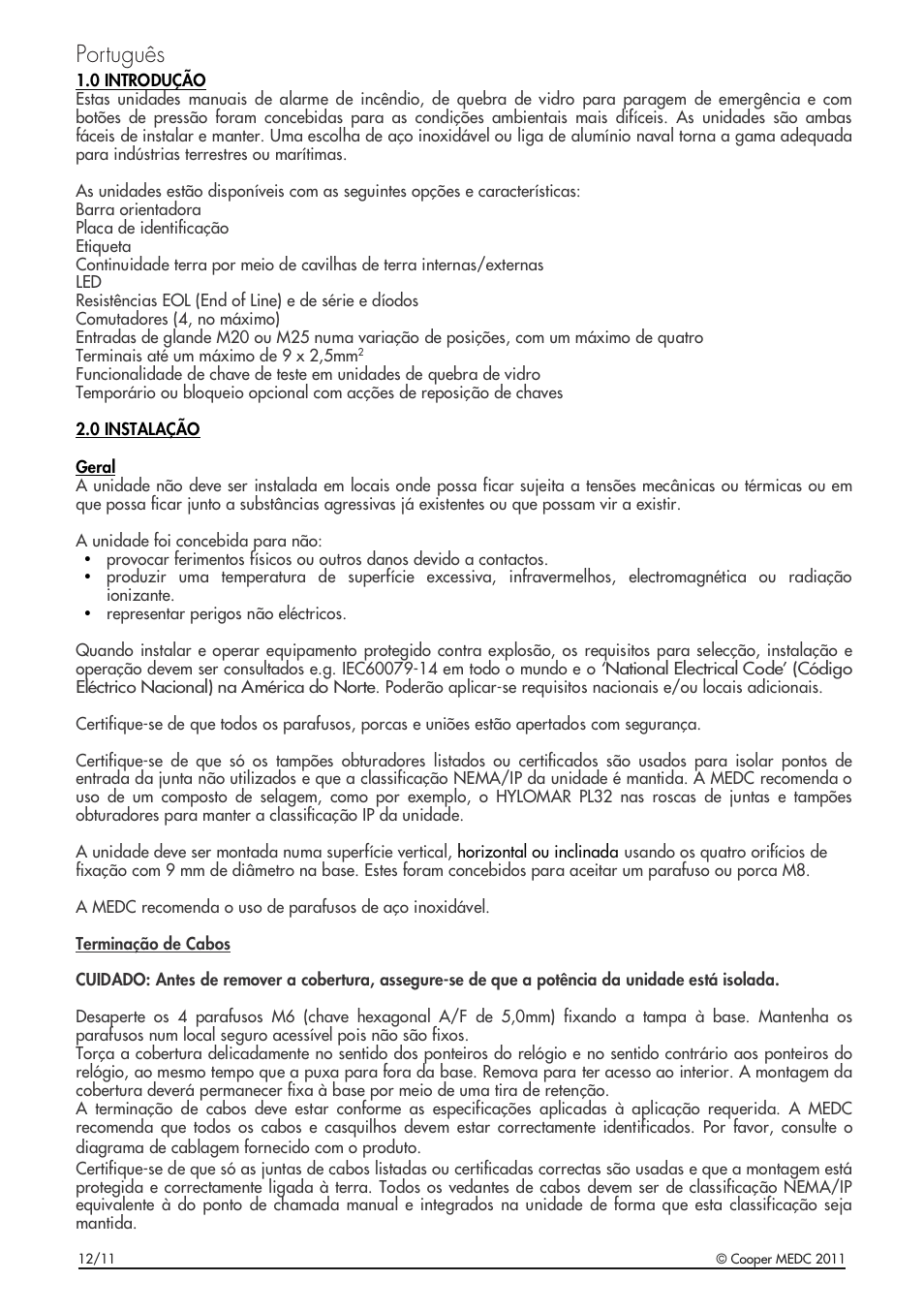 Português | MEDC SM87BG User Manual | Page 24 / 28