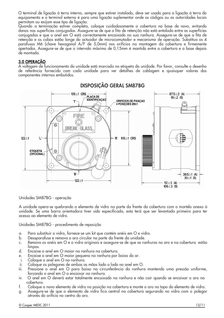 Disposição geral sm87bg | MEDC SM87BG User Manual | Page 25 / 28