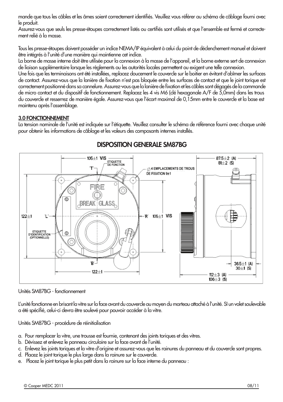 Disposition generale sm87bg | MEDC SM87BG User Manual | Page 12 / 28