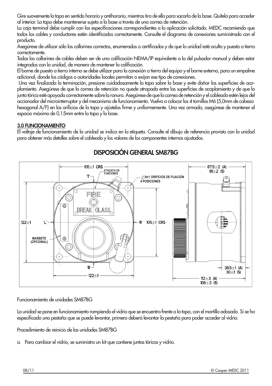 Disposición general sm87bg | MEDC SM87BG User Manual | Page 21 / 28