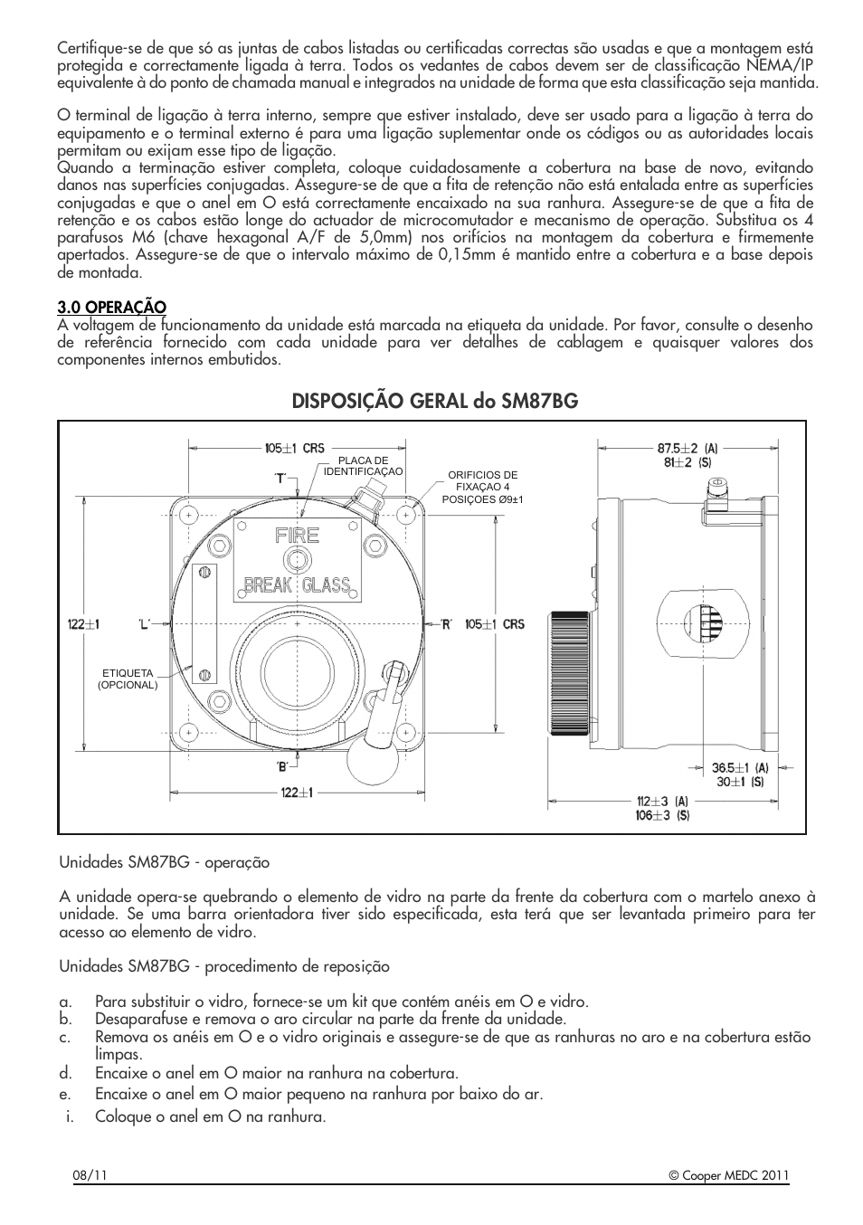 Disposição geral do sm87bg | MEDC SM87BG User Manual | Page 25 / 28