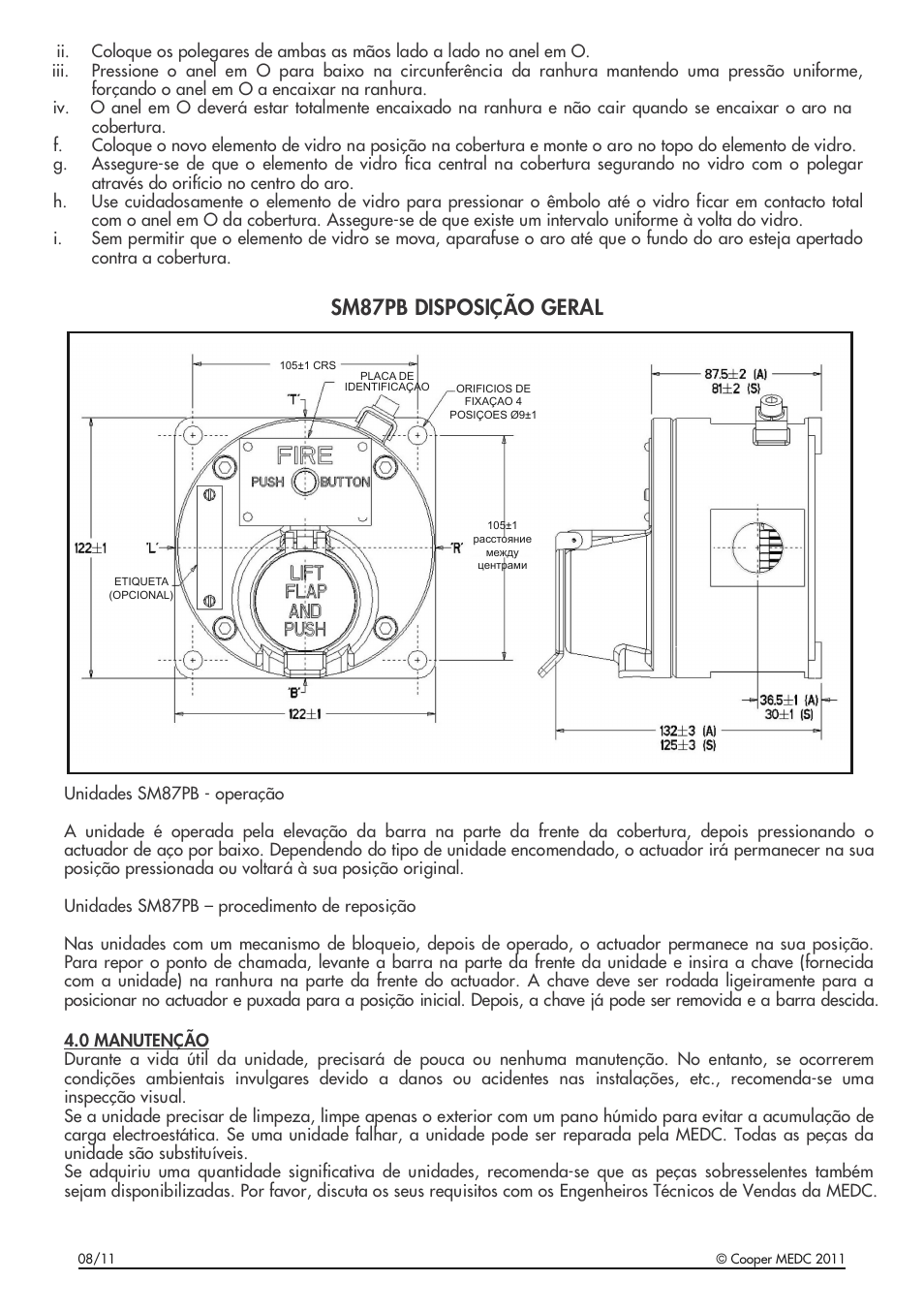 Sm87pb disposição geral | MEDC SM87BG User Manual | Page 26 / 28