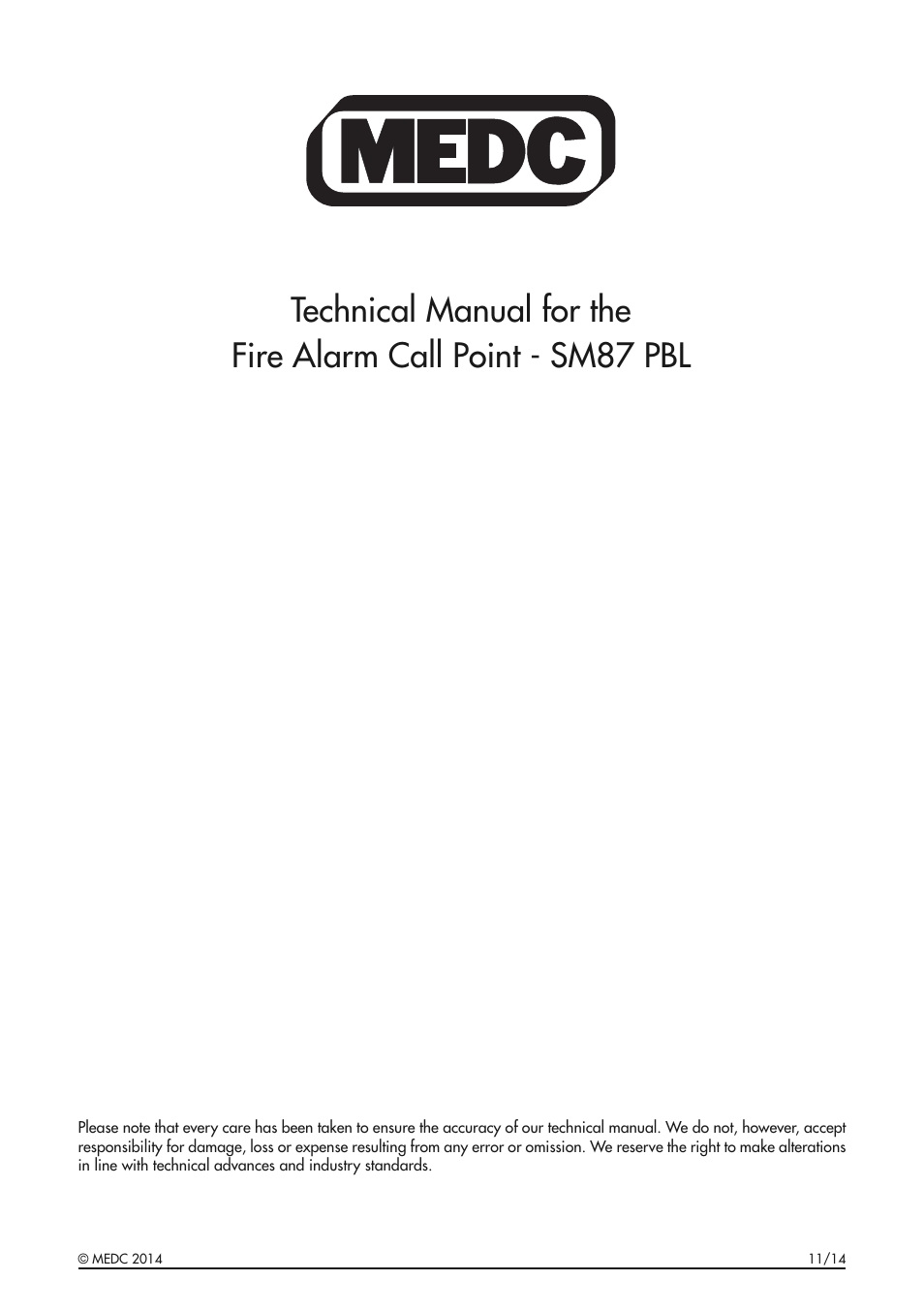 MEDC SM87PB User Manual | 4 pages