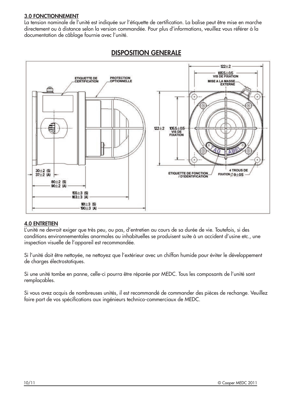 Disposition generale | MEDC SM87HXB User Manual | Page 12 / 28