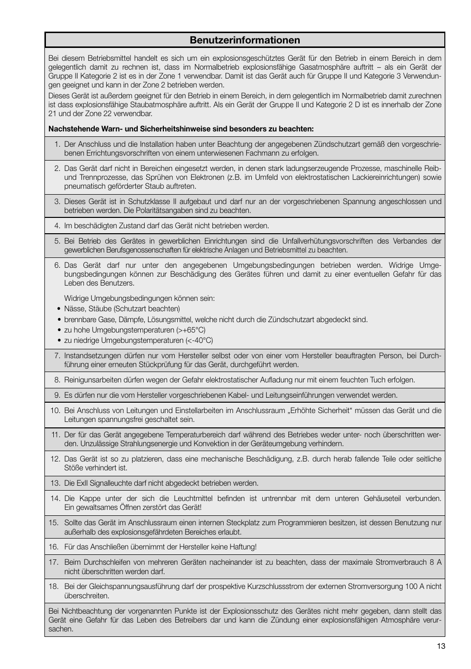 Benutzerinformationen | MEDC Expertline User Manual | Page 13 / 16