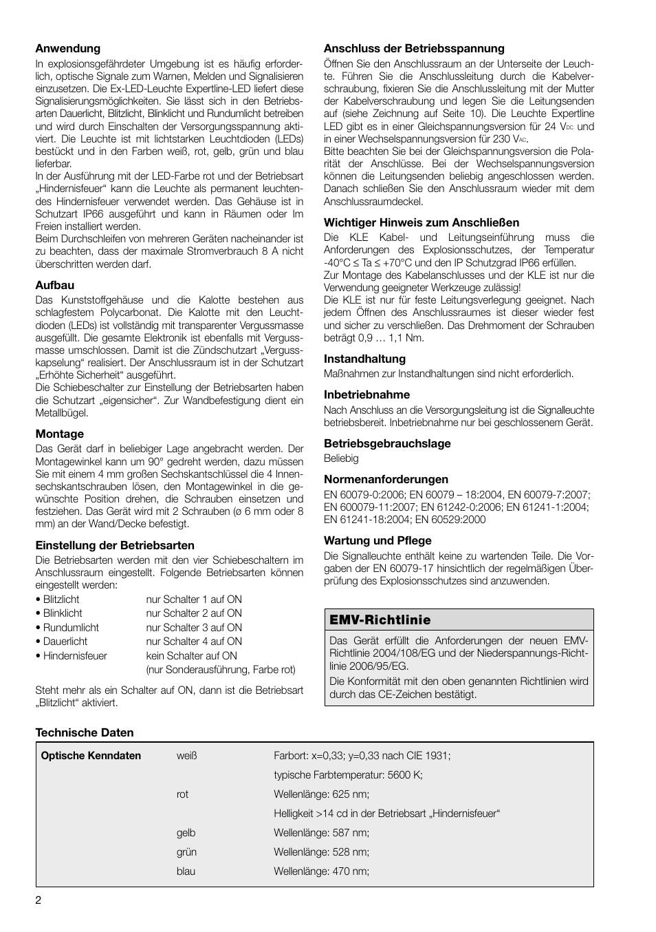Emv-richtlinie | MEDC Expertline User Manual | Page 2 / 16