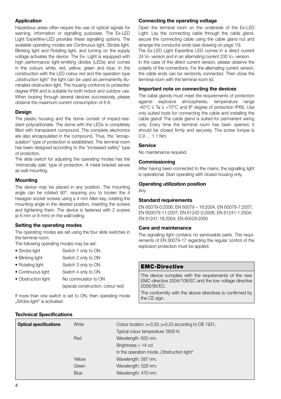 Emc-directive | MEDC Expertline User Manual | Page 4 / 16