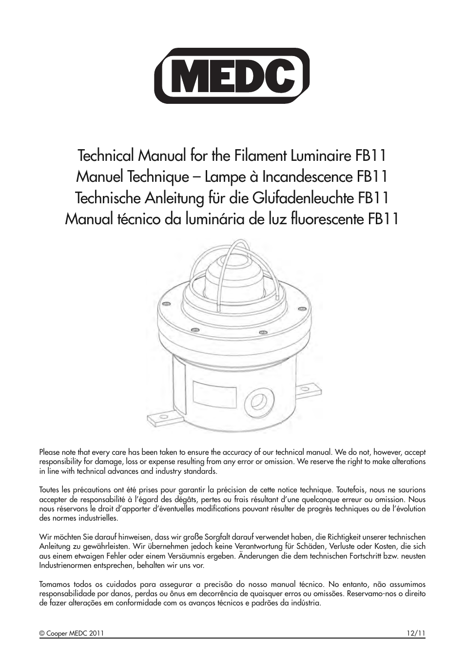 MEDC FB11 User Manual | 20 pages