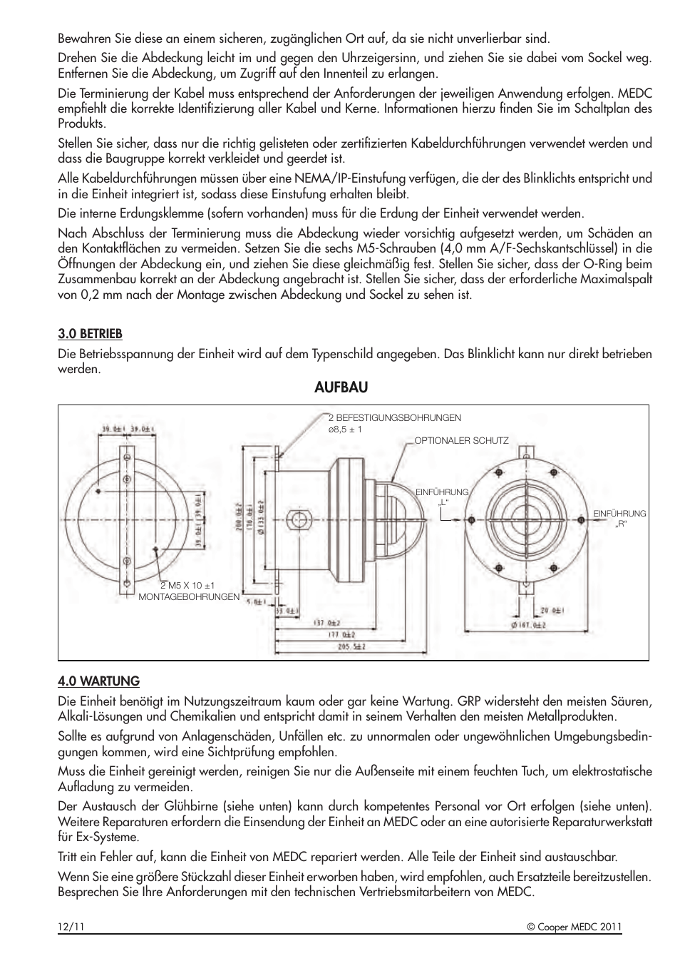 Aufbau | MEDC FB11 User Manual | Page 12 / 20