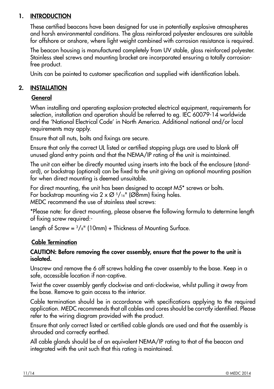 MEDC FB11UL User Manual | Page 2 / 4