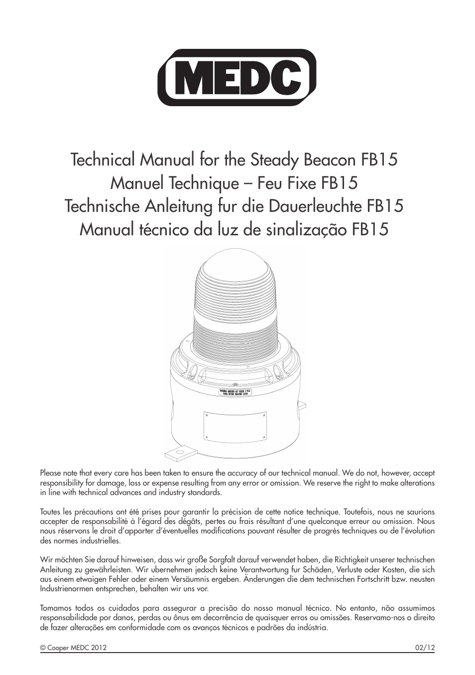 MEDC FB15 User Manual | 16 pages