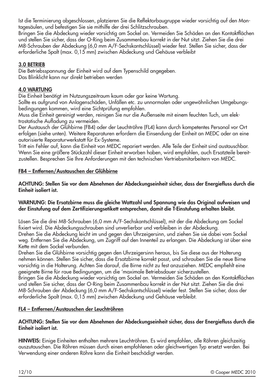 MEDC FB4 User Manual | Page 14 / 24