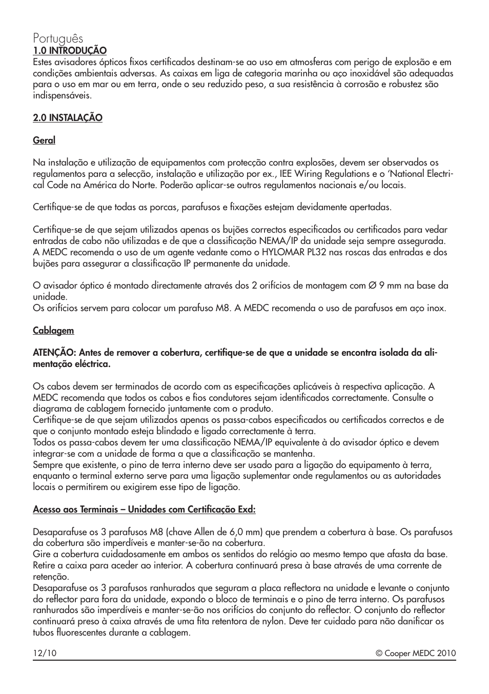 Português | MEDC FB4 User Manual | Page 18 / 24