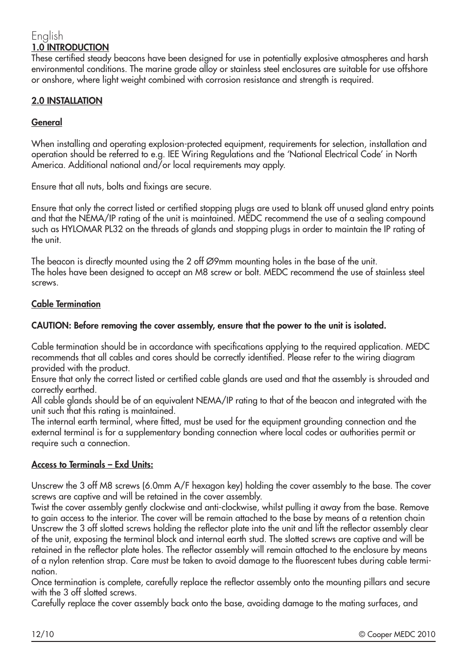 English | MEDC FB4 User Manual | Page 2 / 24