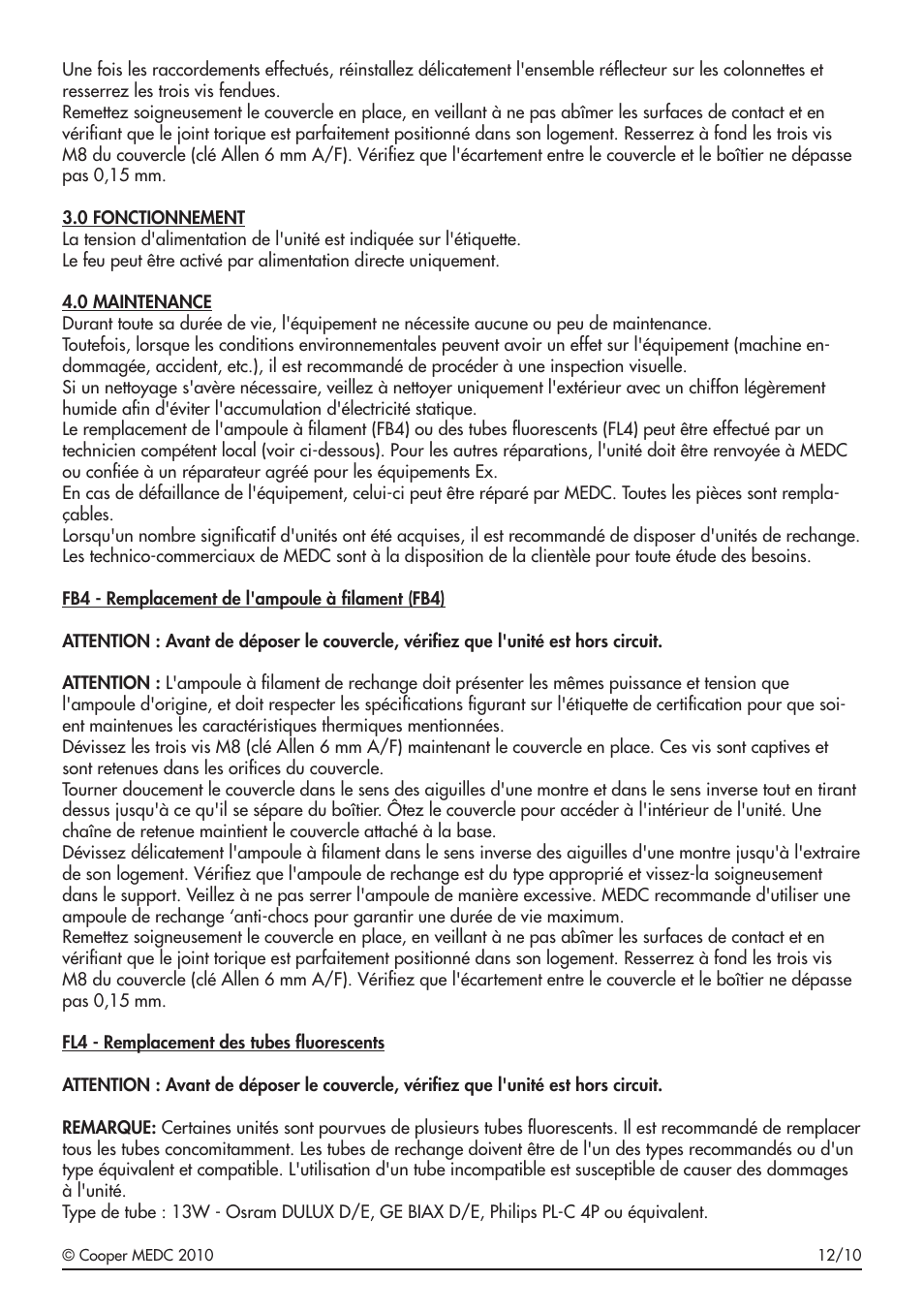 MEDC FB4 User Manual | Page 9 / 24