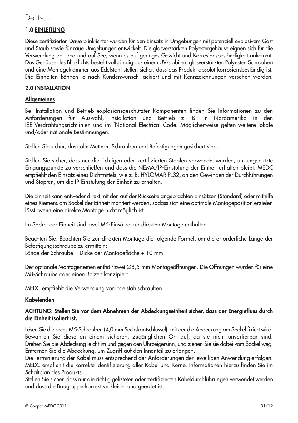 Deutsch | MEDC FL11 User Manual | Page 11 / 20