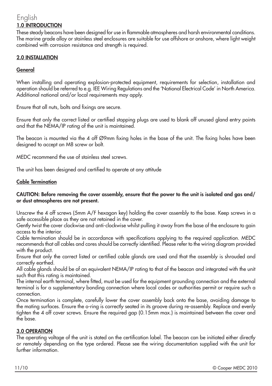 English | MEDC SM87 LU1 User Manual | Page 2 / 24