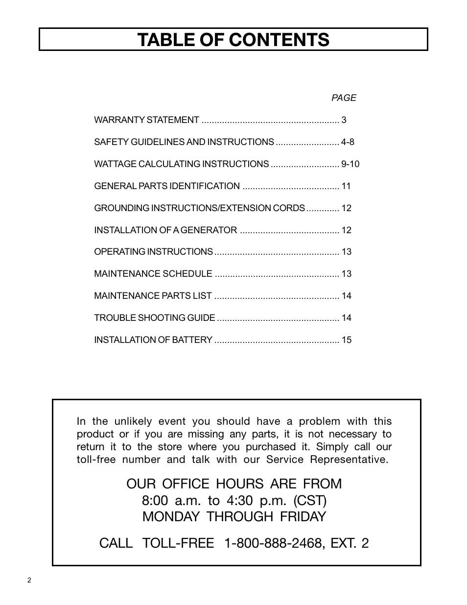 DeVillbiss Air Power Company MGP-4600 User Manual | Page 2 / 16