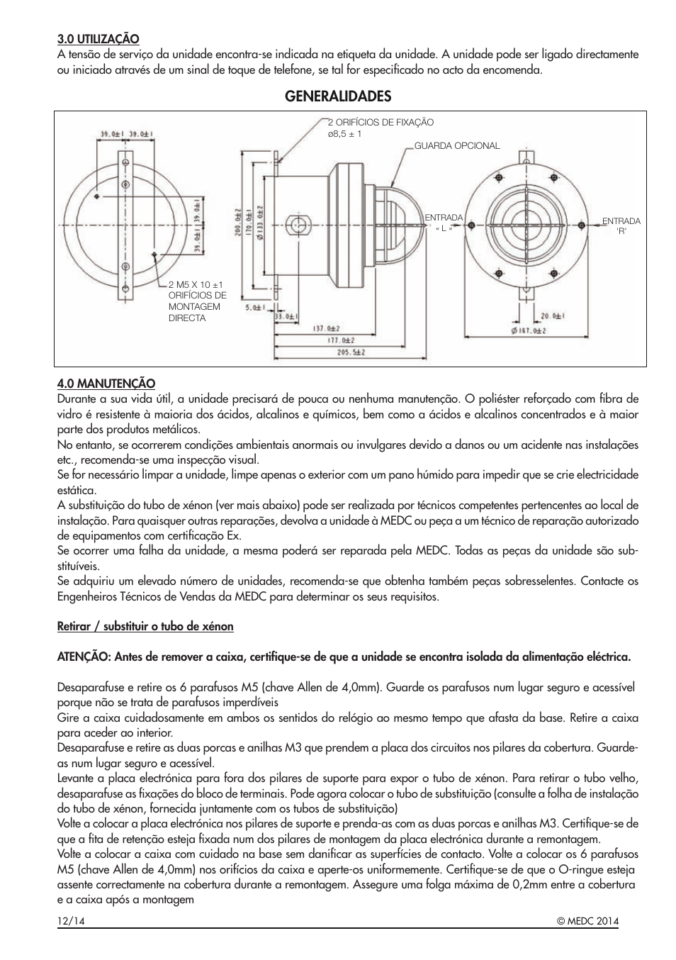 Generalidades | MEDC XB11 User Manual | Page 16 / 24