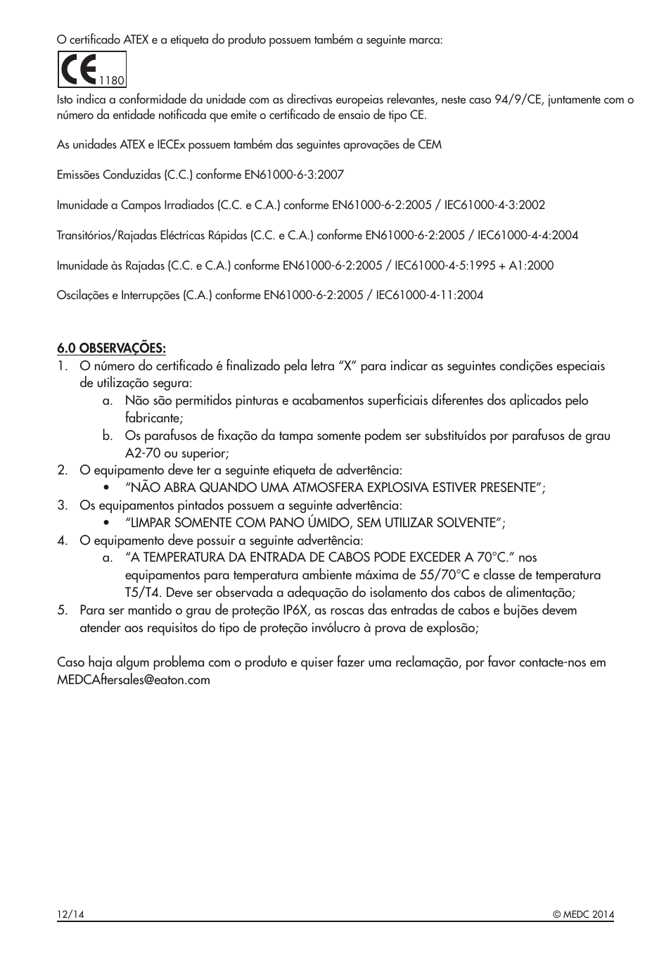 MEDC XB11 User Manual | Page 18 / 24