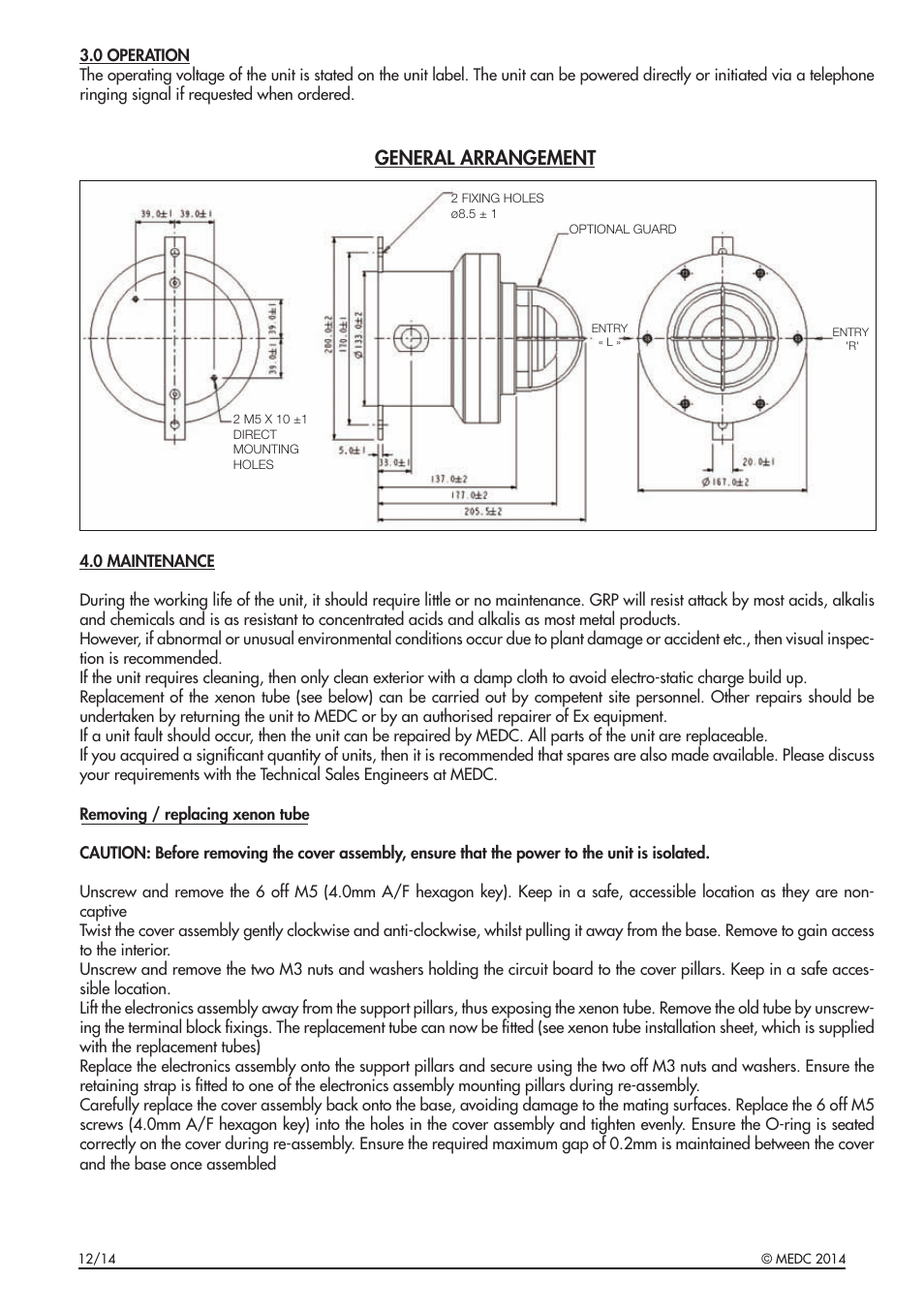 General arrangement | MEDC XB11 User Manual | Page 4 / 24