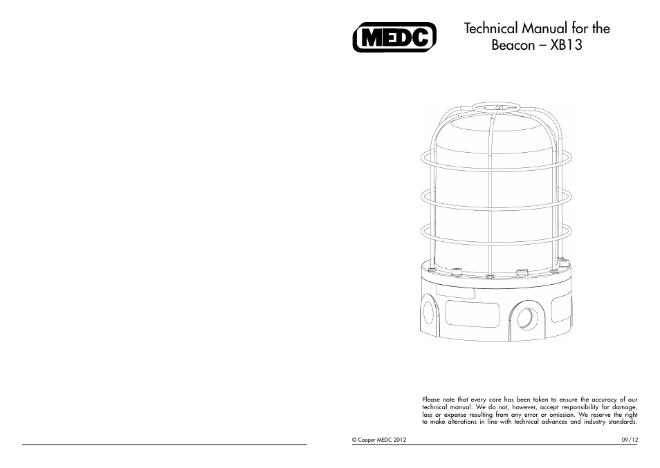 MEDC XB13 User Manual | 2 pages