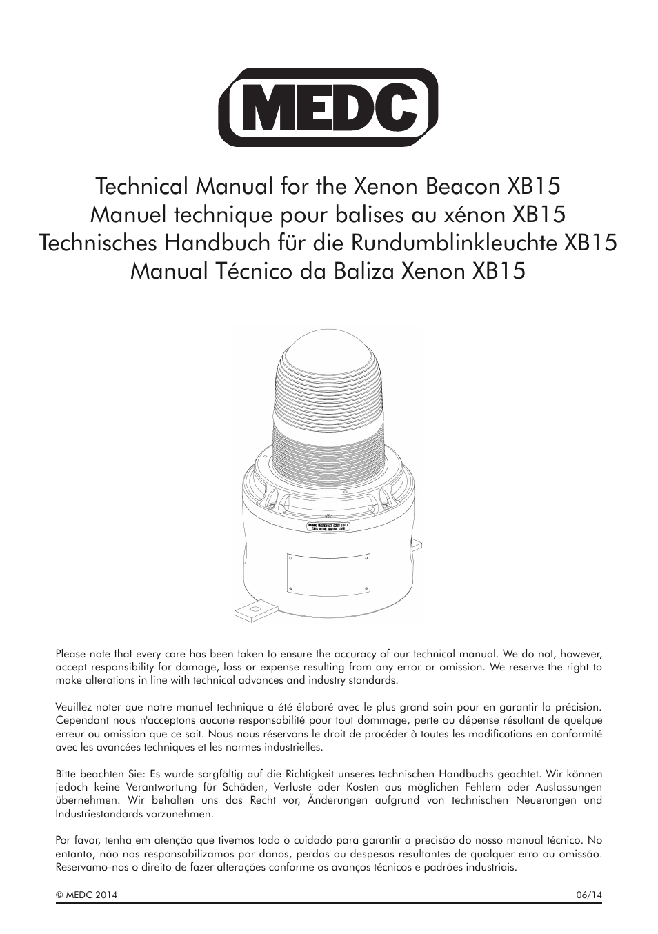 MEDC XB15 User Manual | 24 pages