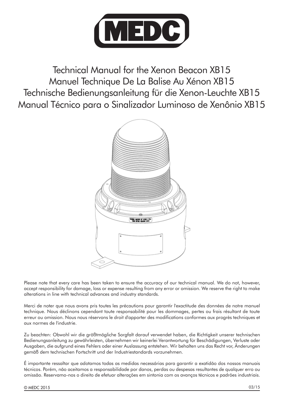 MEDC XB15 User Manual | 32 pages